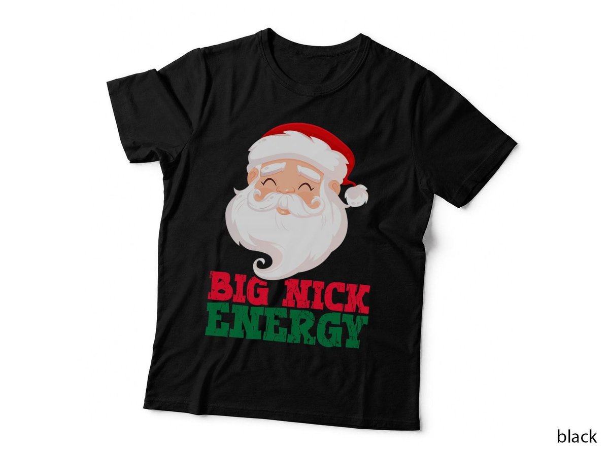 Big Nick Energy Adult Humor Funny Christmas Santa T-Shirt