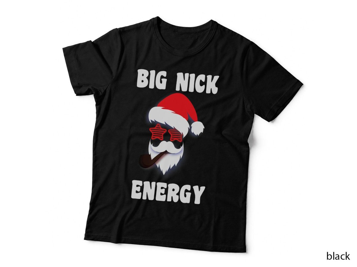 Big Nick Energy Funny Christmas Santa T-Shirt