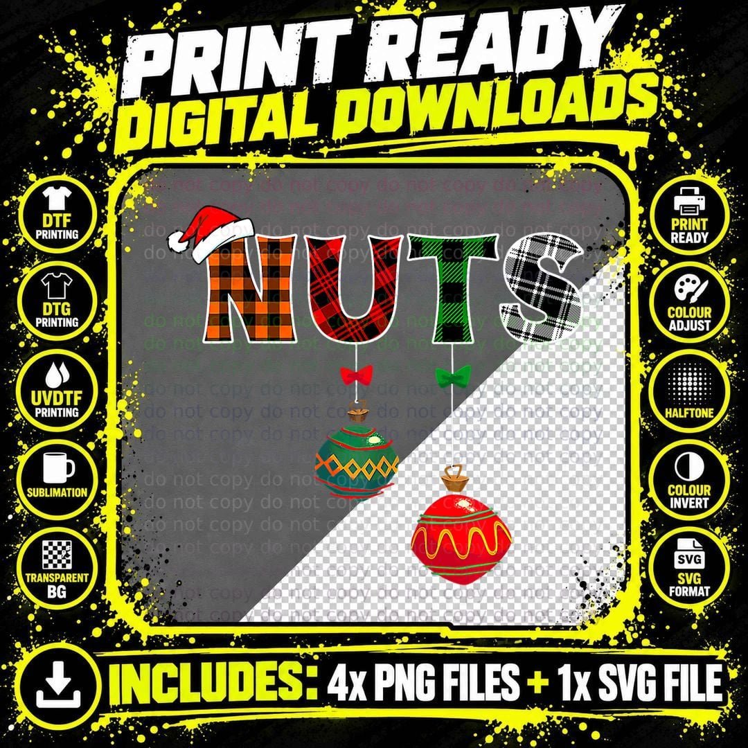 Chest Nuts Funny Matching Chestnuts Christmas Couples Png SVG Digital Bundle