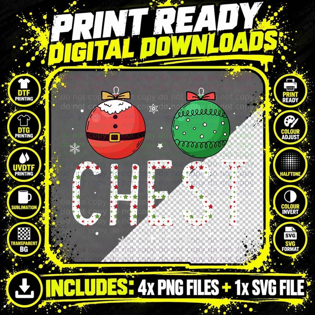 Christmas Chestnuts Matching Couples T-Shirt Png SVG Digital Bundle