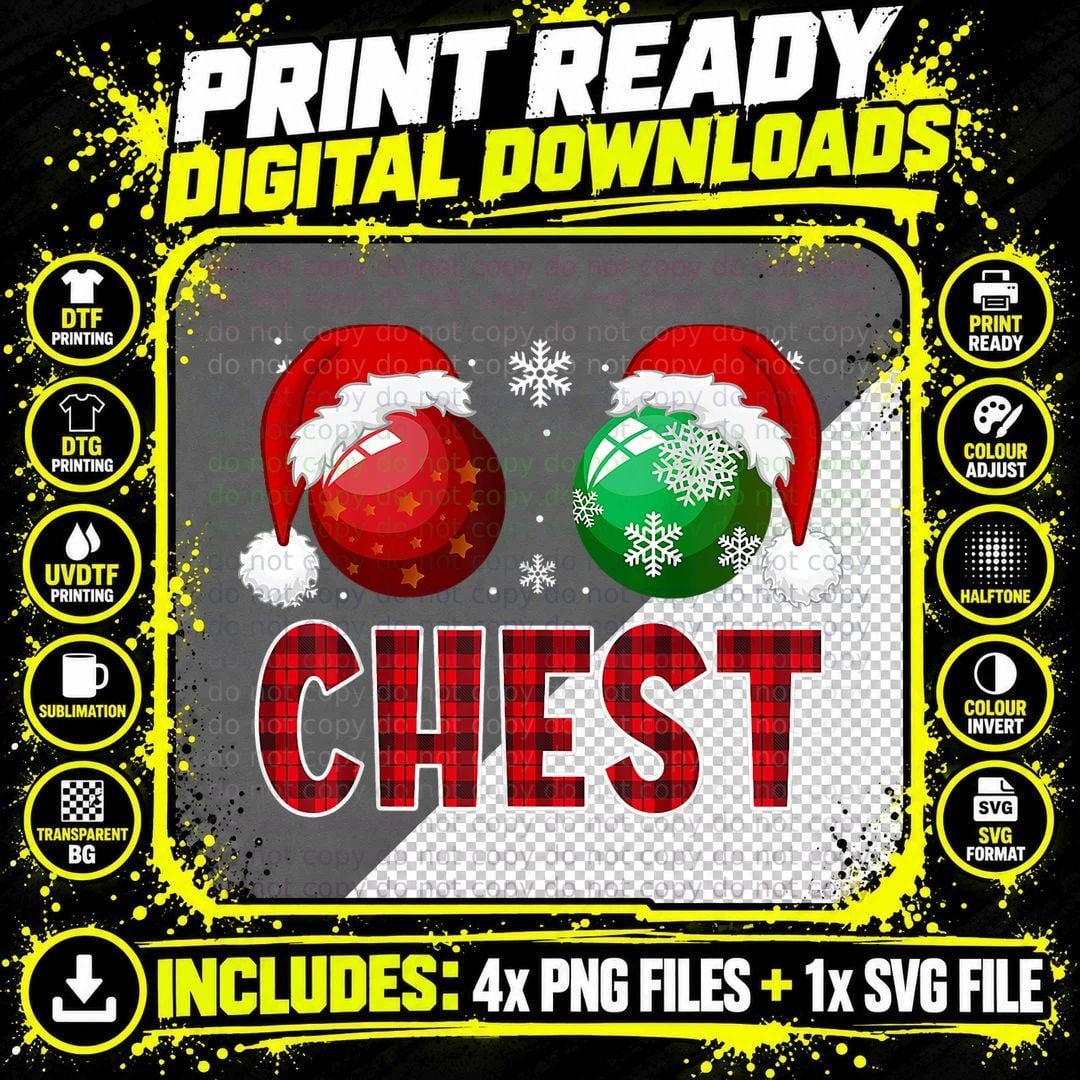 Christmas Chestnuts T-Shirt, Funny Matching Couple Png SVG Digital Bundle
