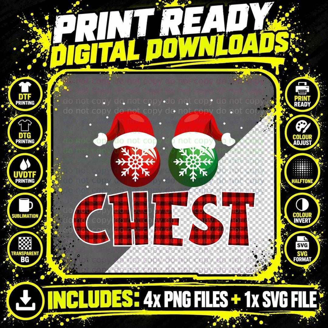Christmas Chestnuts T-Shirt, Holiday Plaid Design Png SVG Digital Bundle