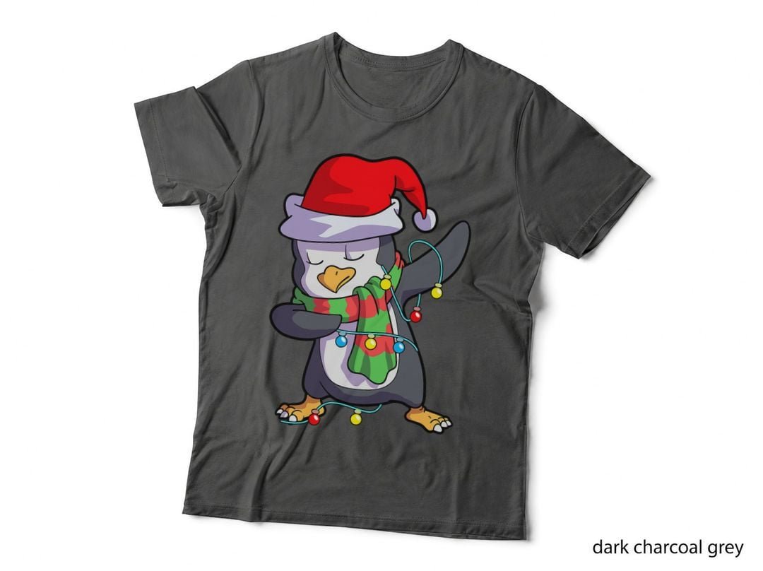 Christmas Dabbing Penguin Kids T-Shirt, Festive Holiday Style