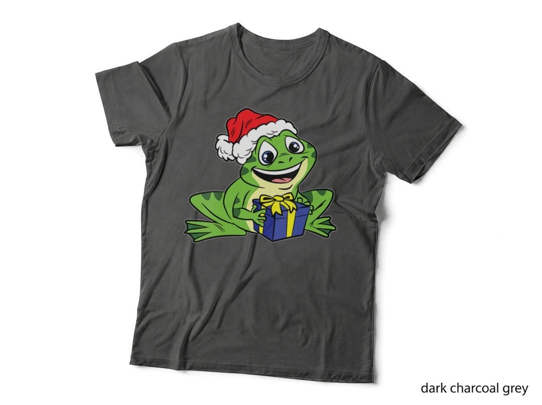 Christmas Frog Santa Hat T-Shirt, Festive Holiday Style, Pet Lover Apparel