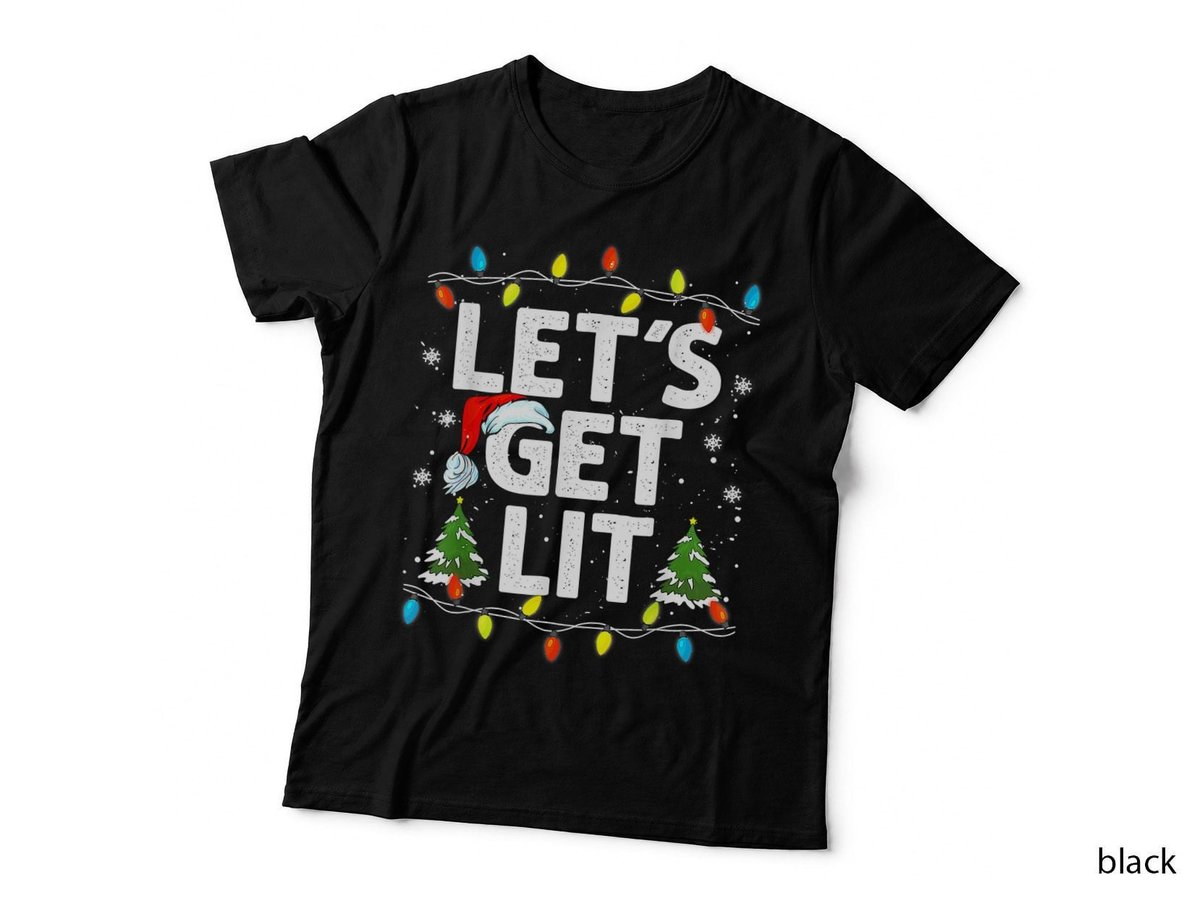 Christmas Lights Tree Santa Hat Pajama T-Shirt, Festive Holiday Style