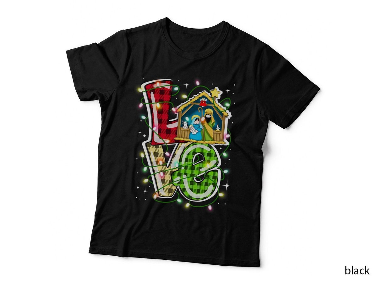 Christmas Nativity Scene T-Shirt, Holiday Religious Art