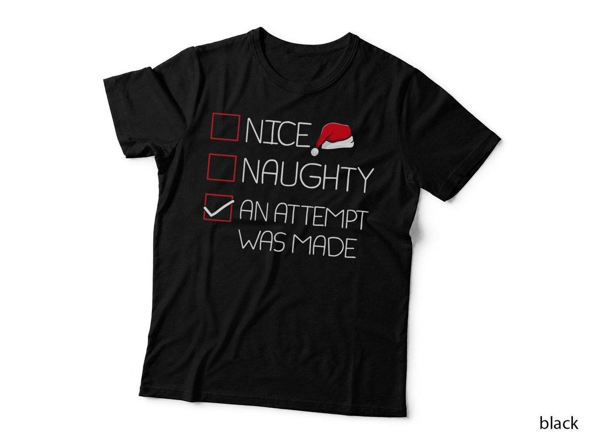 Christmas Naughty Nice T-Shirt, Holiday Humor, Festive Xmas Print