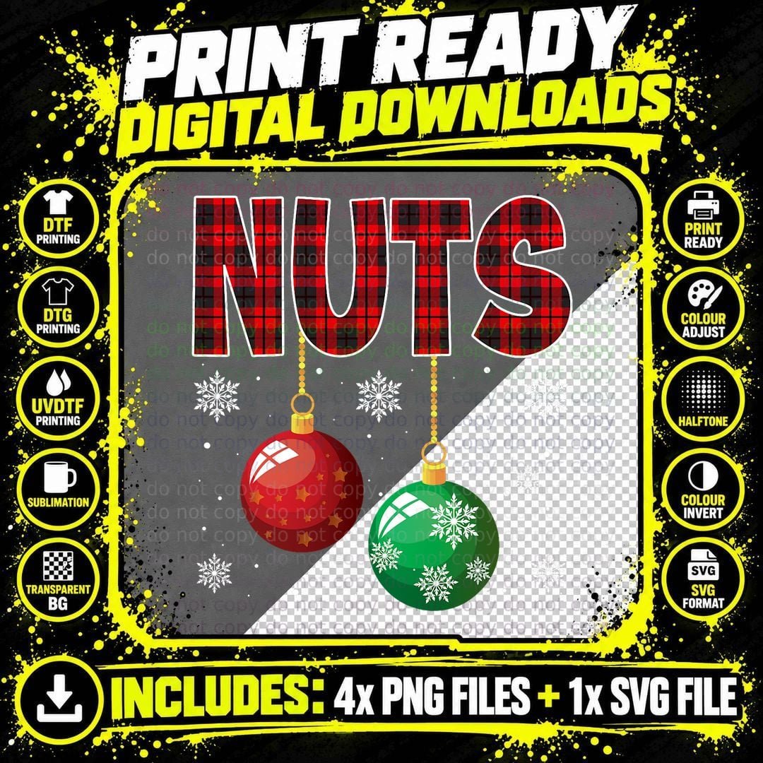 Christmas Nuts Matching Chestnuts T-Shirt Png SVG Digital Bundle