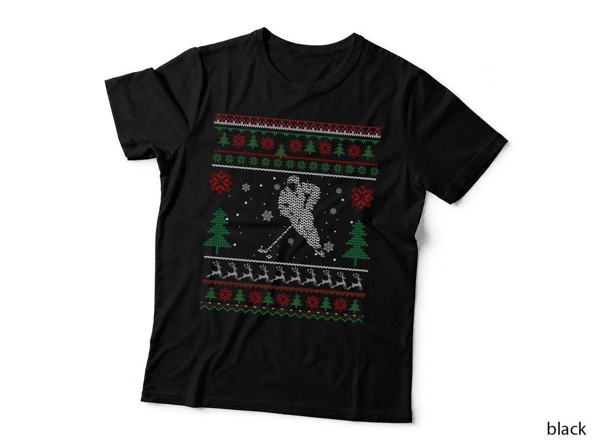 Christmas Pajama Hockey Shirt Ugly Sweatshirt, Holiday Gift T-Shirt