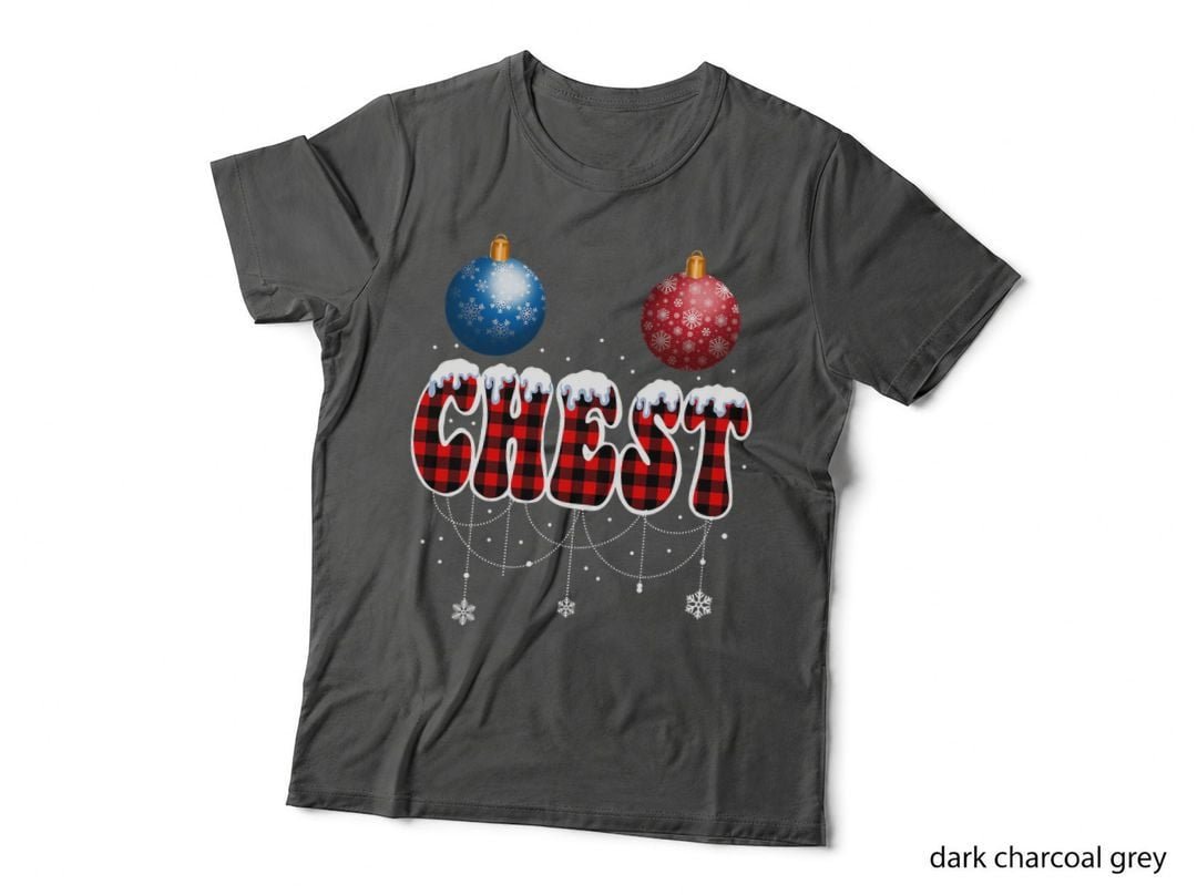 Christmas Plaid Chestnuts T-Shirt, Festive Buffalo Check