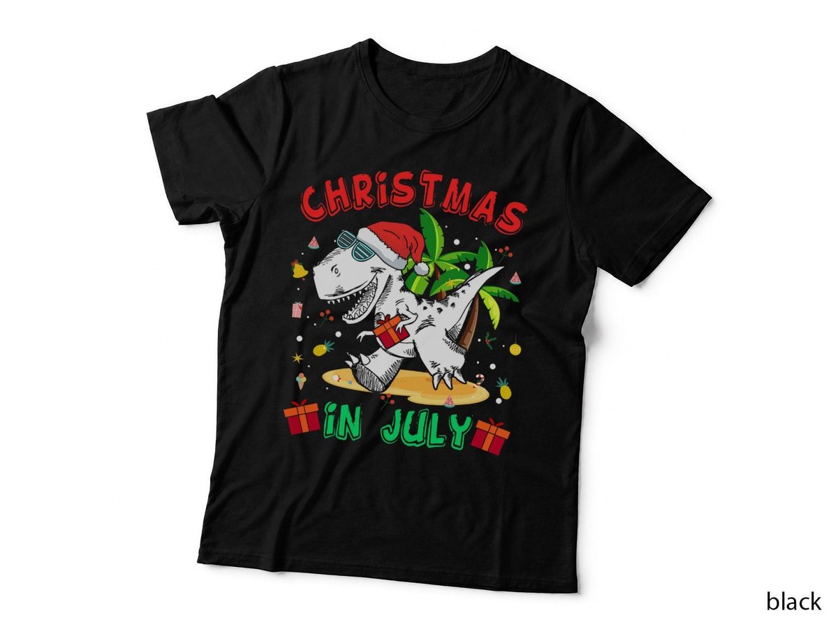 Christmas in July T-Shirt, Tropical Christmas Design, Kids Summer Holiday