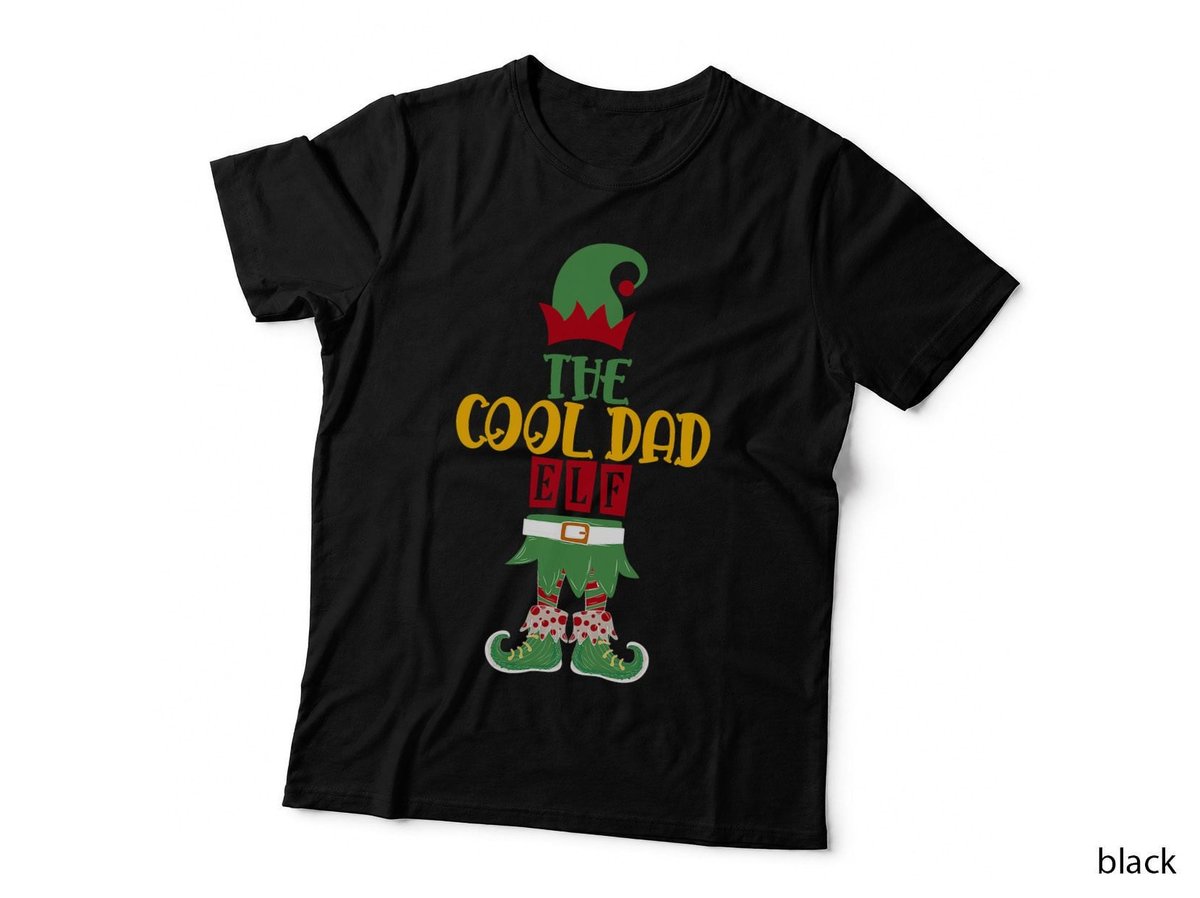 Cool Dad Elf Family Matching Christmas T-Shirt
