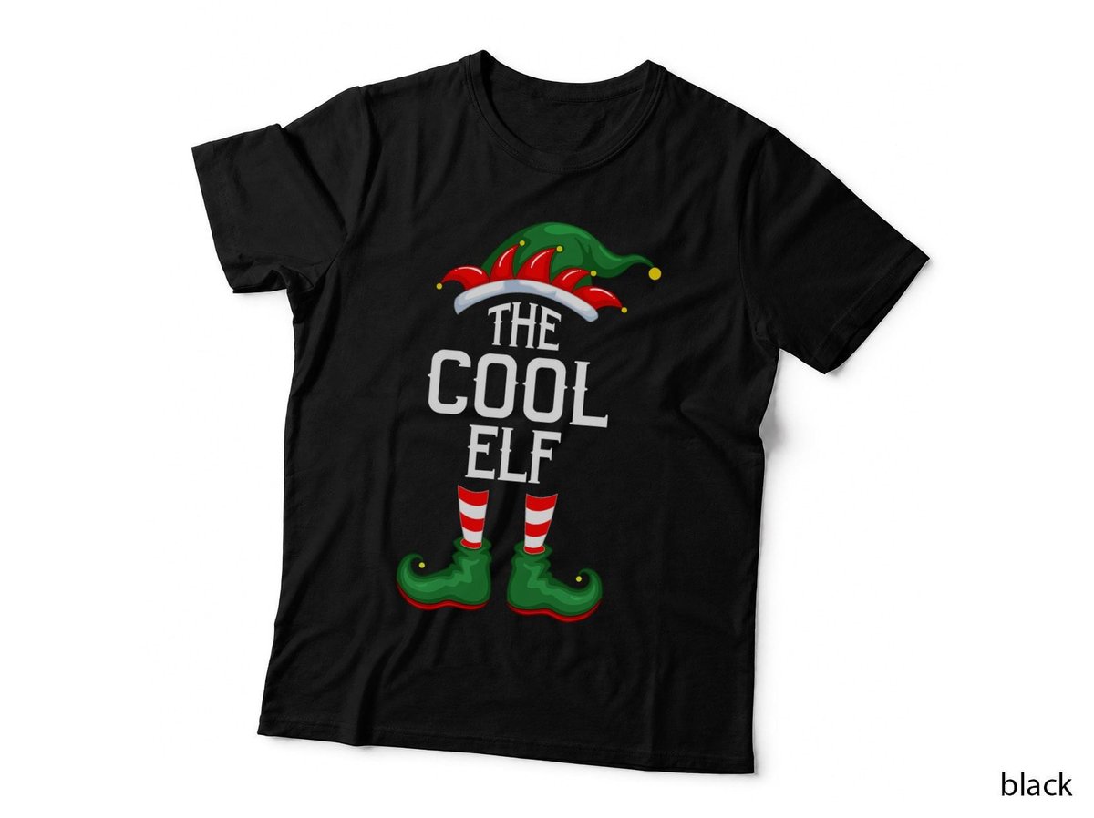 Cool Elf Christmas T-Shirt, Festive Holiday Print, Family Matching Group