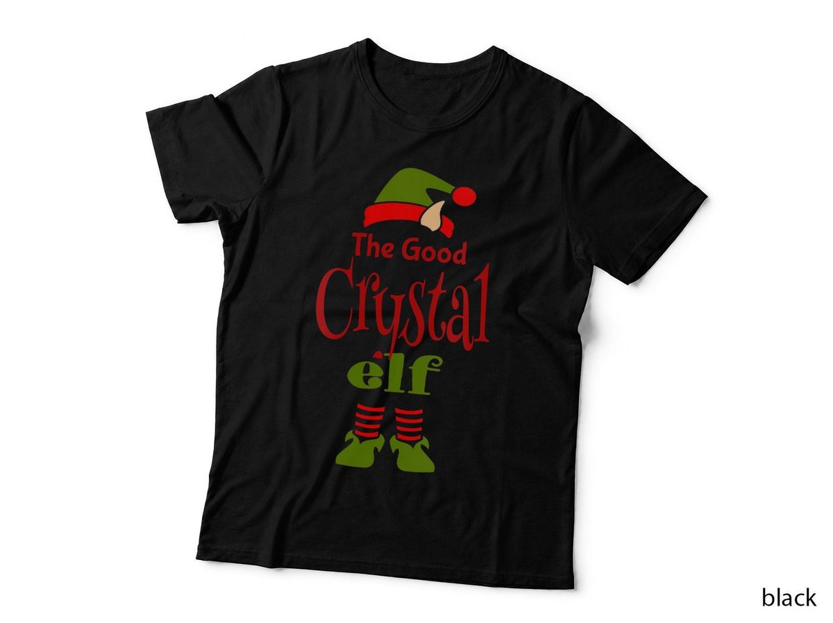 Crystal Elf Christmas Matching Pajama Party Family Holiday T-Shirt