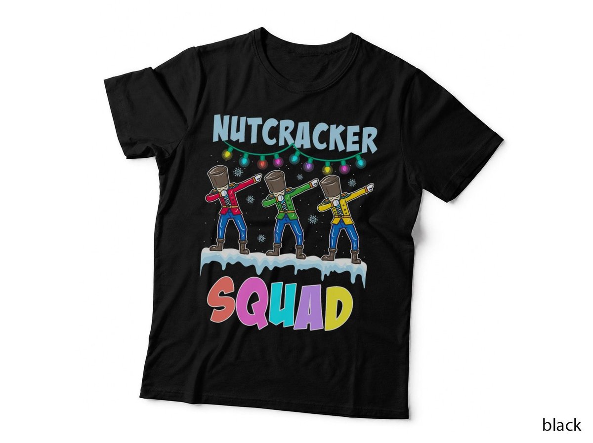 Dabbing Nutcracker Squad Christmas T-Shirt, Funny Ballet PJ Xmas Print