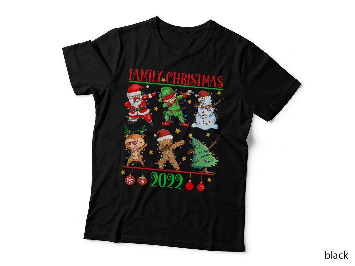 Dabbing Santa Elf T-Shirt, Family Christmas, Festive Holiday Wear