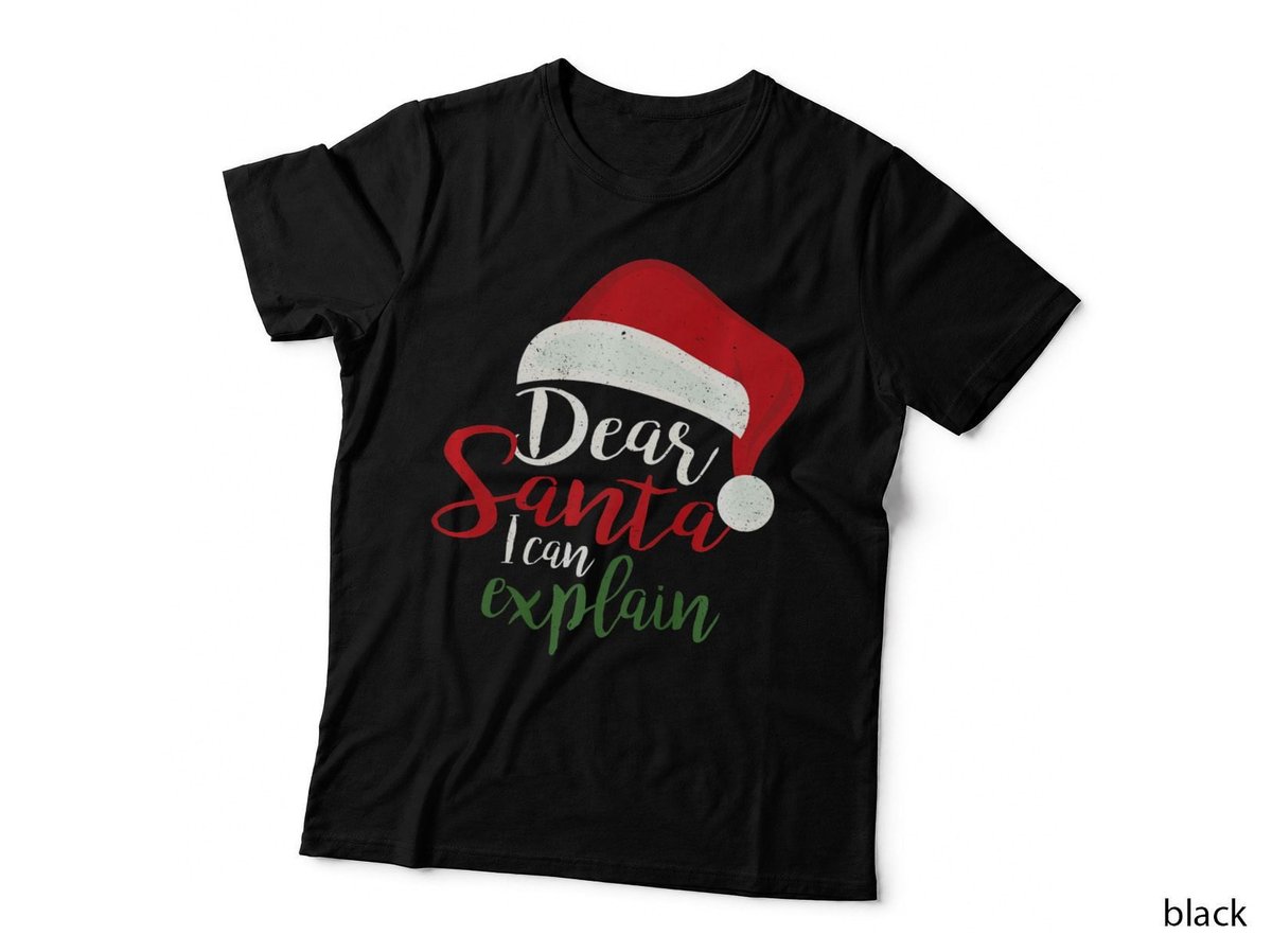 Dear Santa I Can Explain Christmas Hat T-Shirt, Funny Holiday Apparel