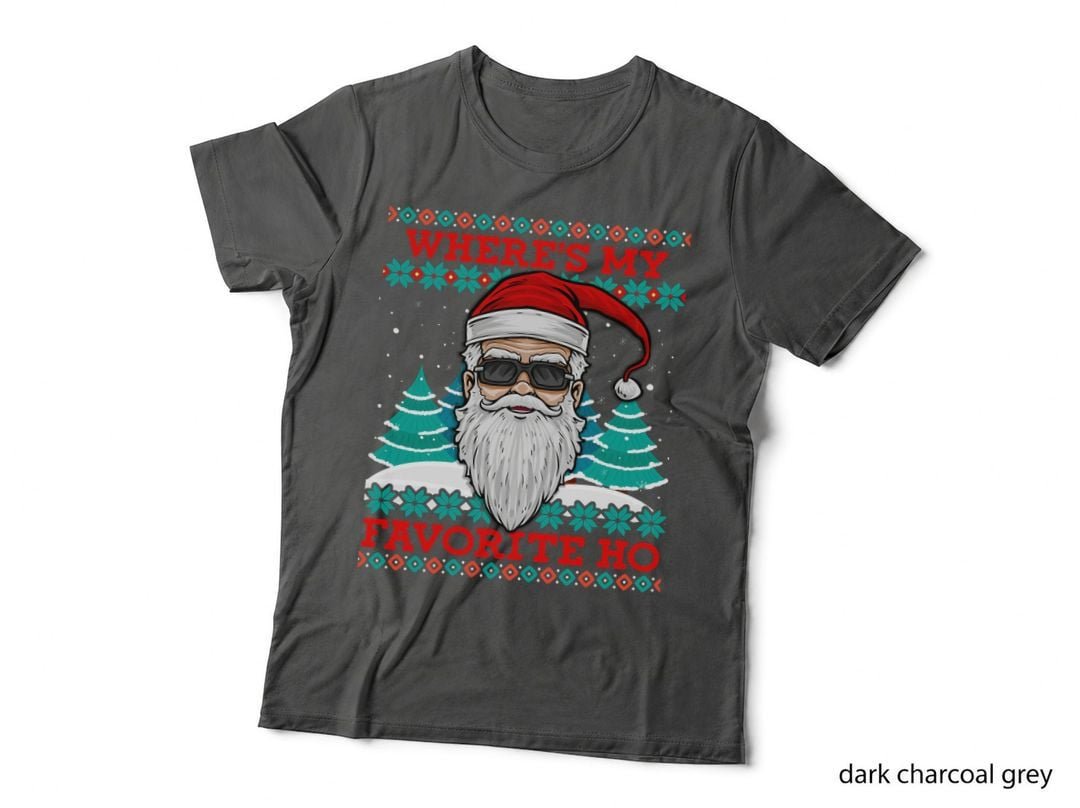 Evil Santa Where's My Favorite Ho T-Shirt, Funny Ugly Christmas