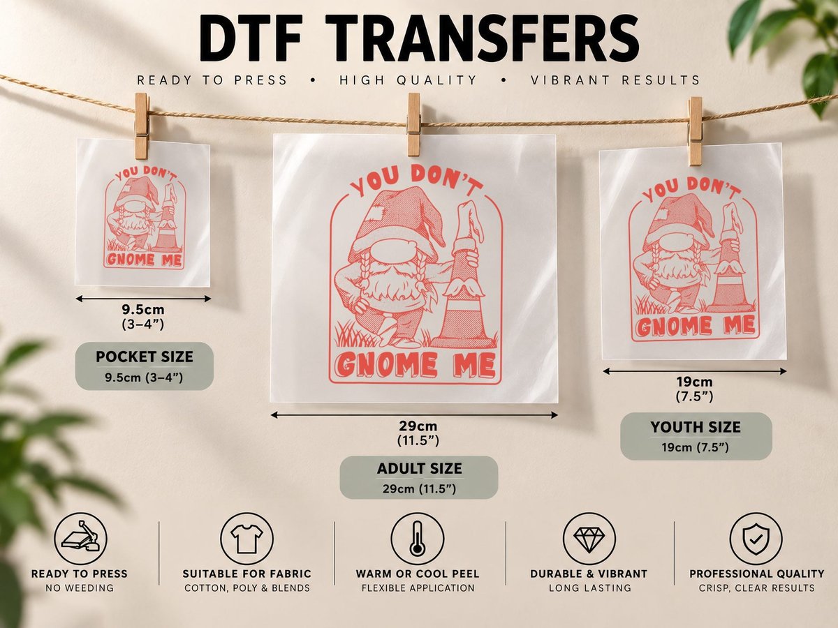 Funny Christmas Gnome, Holiday Humor Design DTF Transfer Iron On