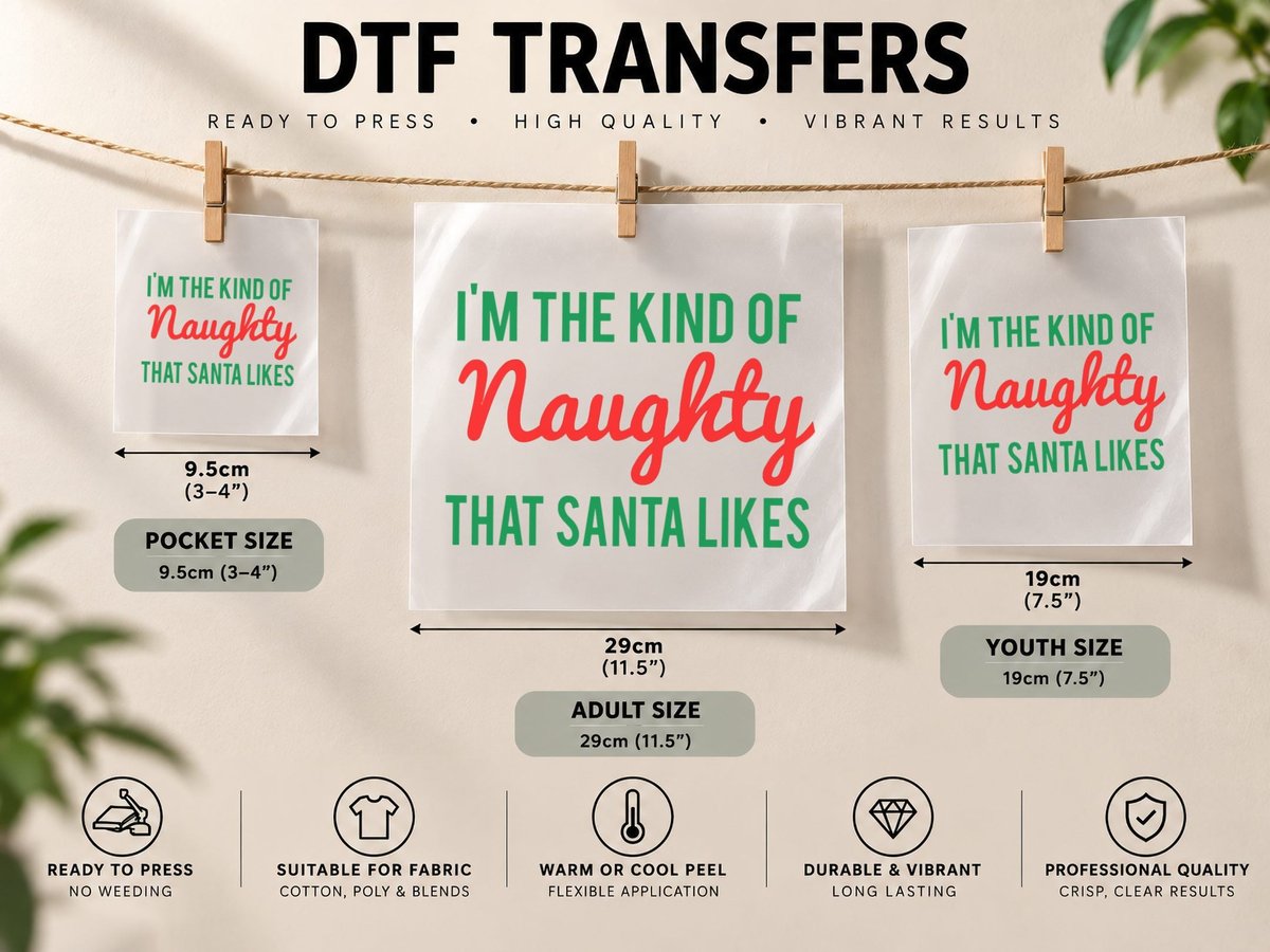Funny Christmas, Naughty Christmas Humor, Festive Holiday DTF Transfer Iron On