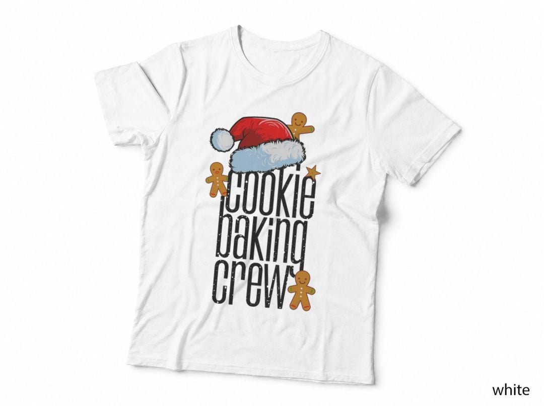 Funny Cookie Baking Crew Christmas T-Shirt, Holiday Gingerbread Team
