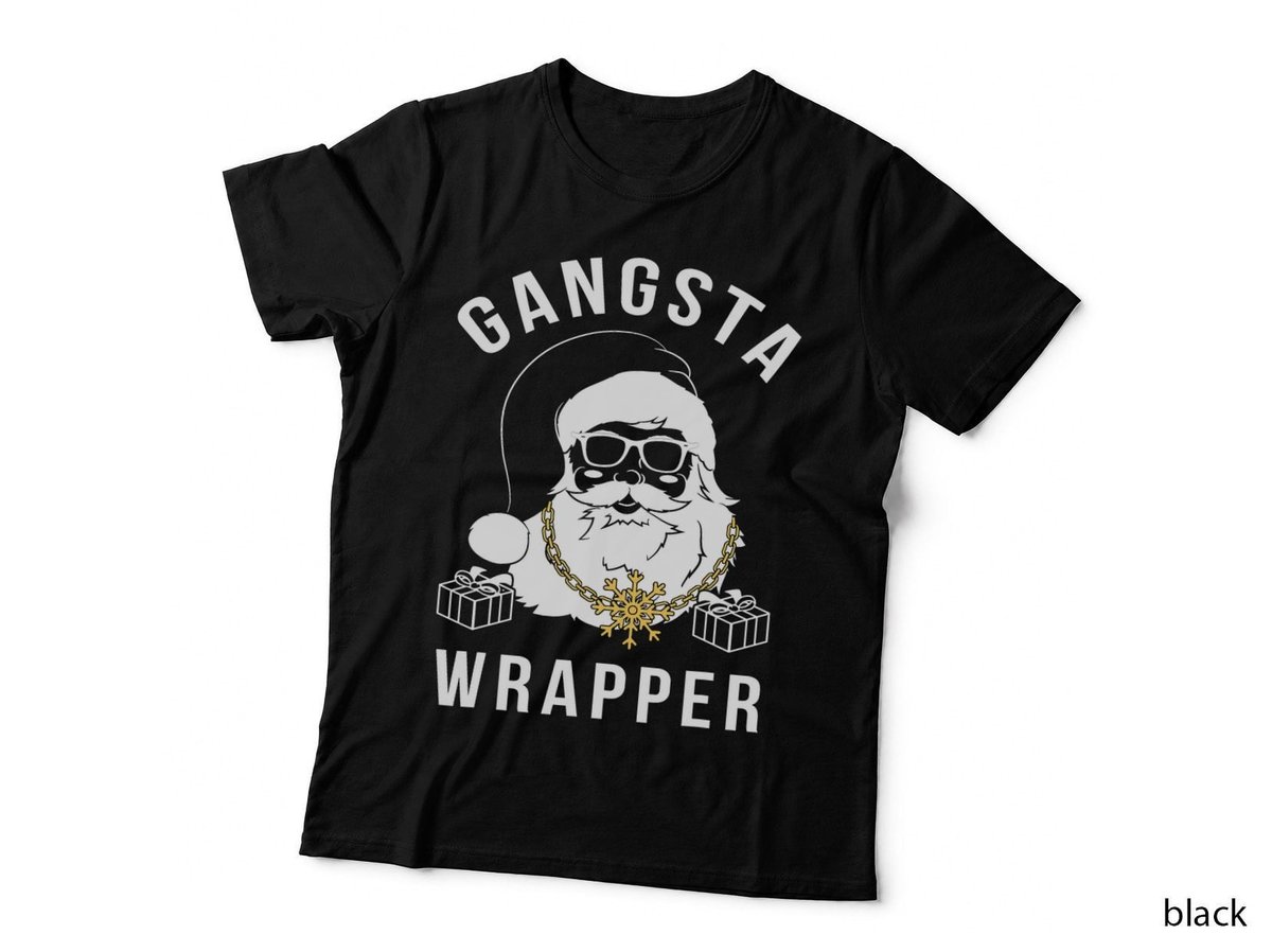 Gangster Santa Christmas T-Shirt, Funny Holiday, Gangster Apparel
