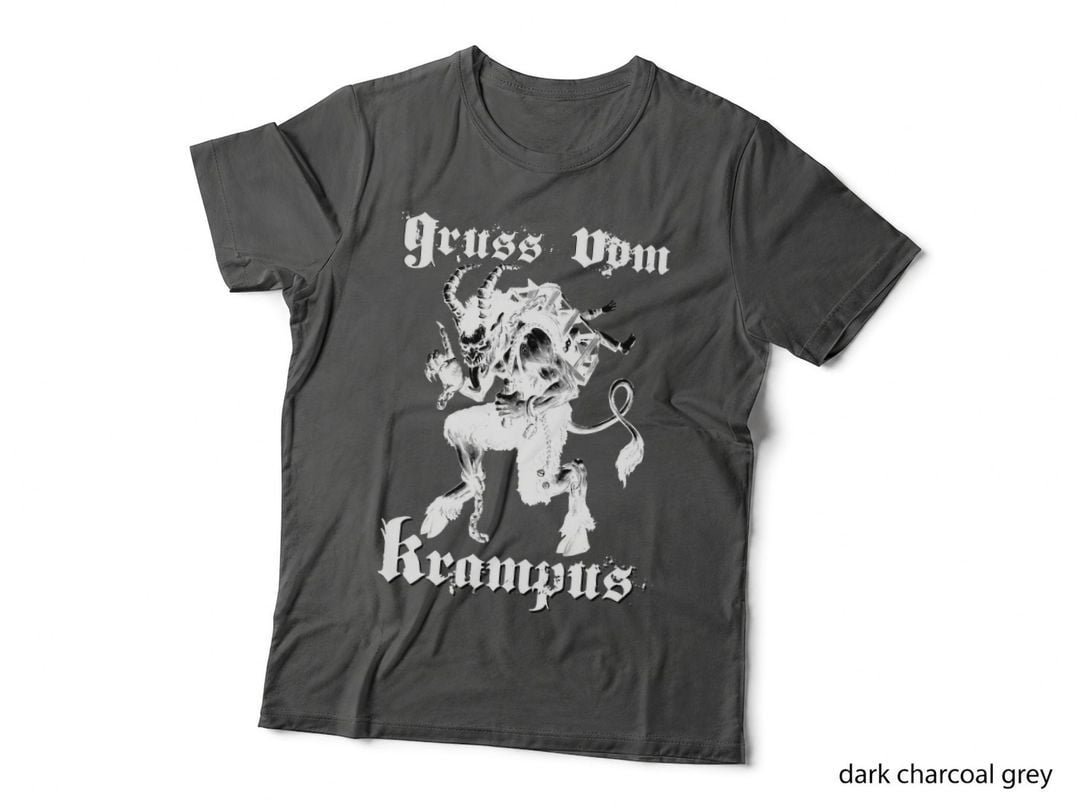 Gruss Vom Krampus Christmas Hoodie, Vintage Retro, Holiday Horror Print T-Shirt