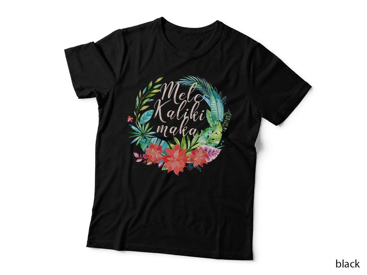 Hawaiian Christmas Hoodie, Tropical Wreath Design, Festive Holiday Wear T-Shirt
