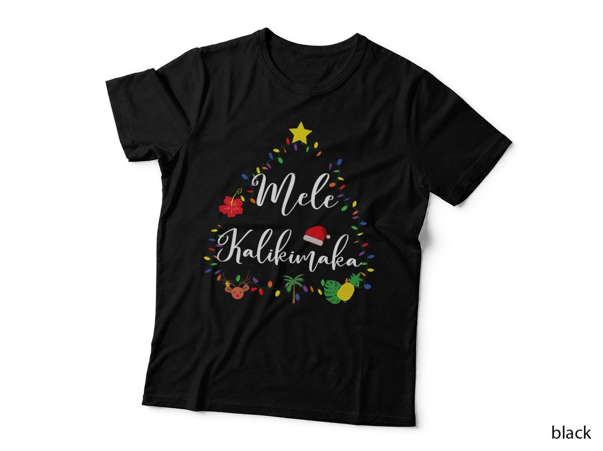 Hawaiian Christmas T-Shirt, Mele Kalikimaka, Tropical Festive Wear