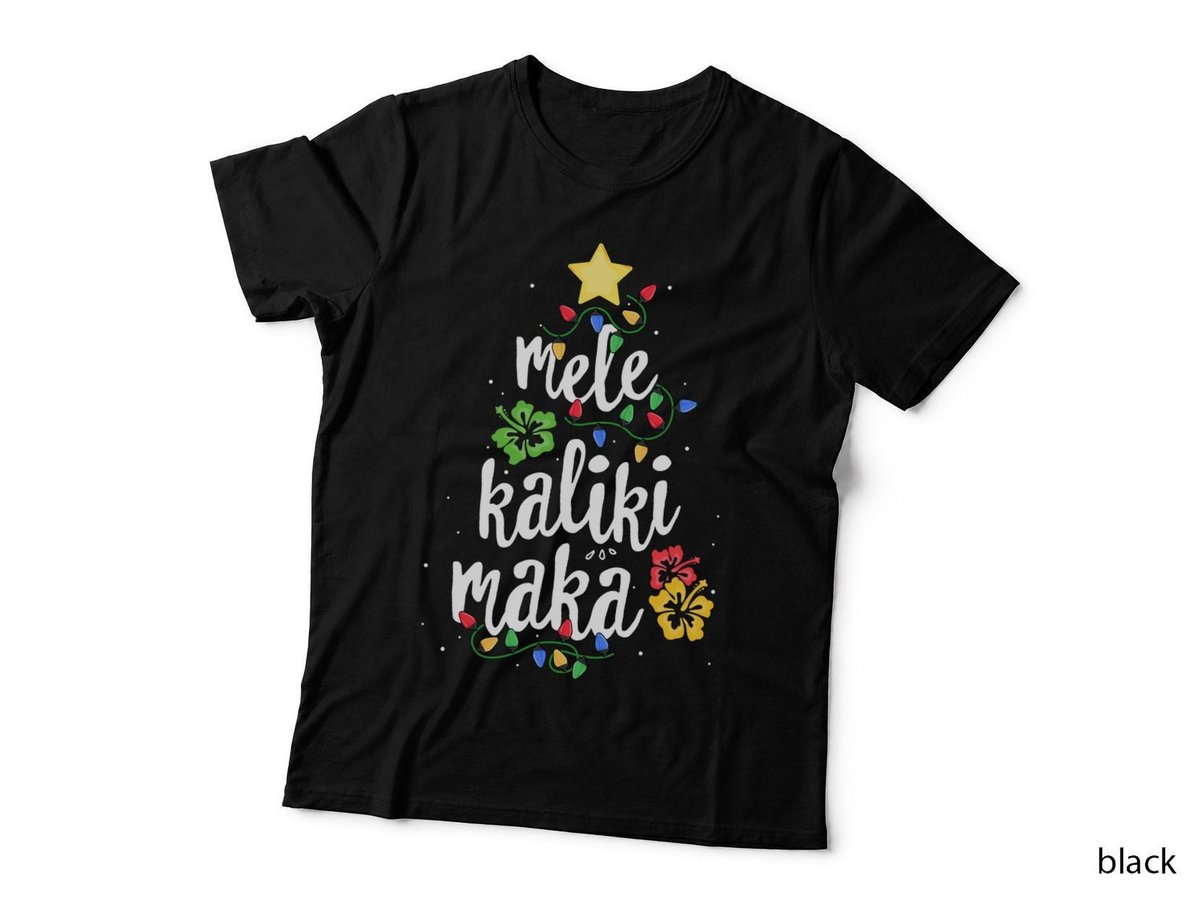 Hawaiian Christmas Tree T-Shirt, Tropical Festive Design, Hawaiian Vibes