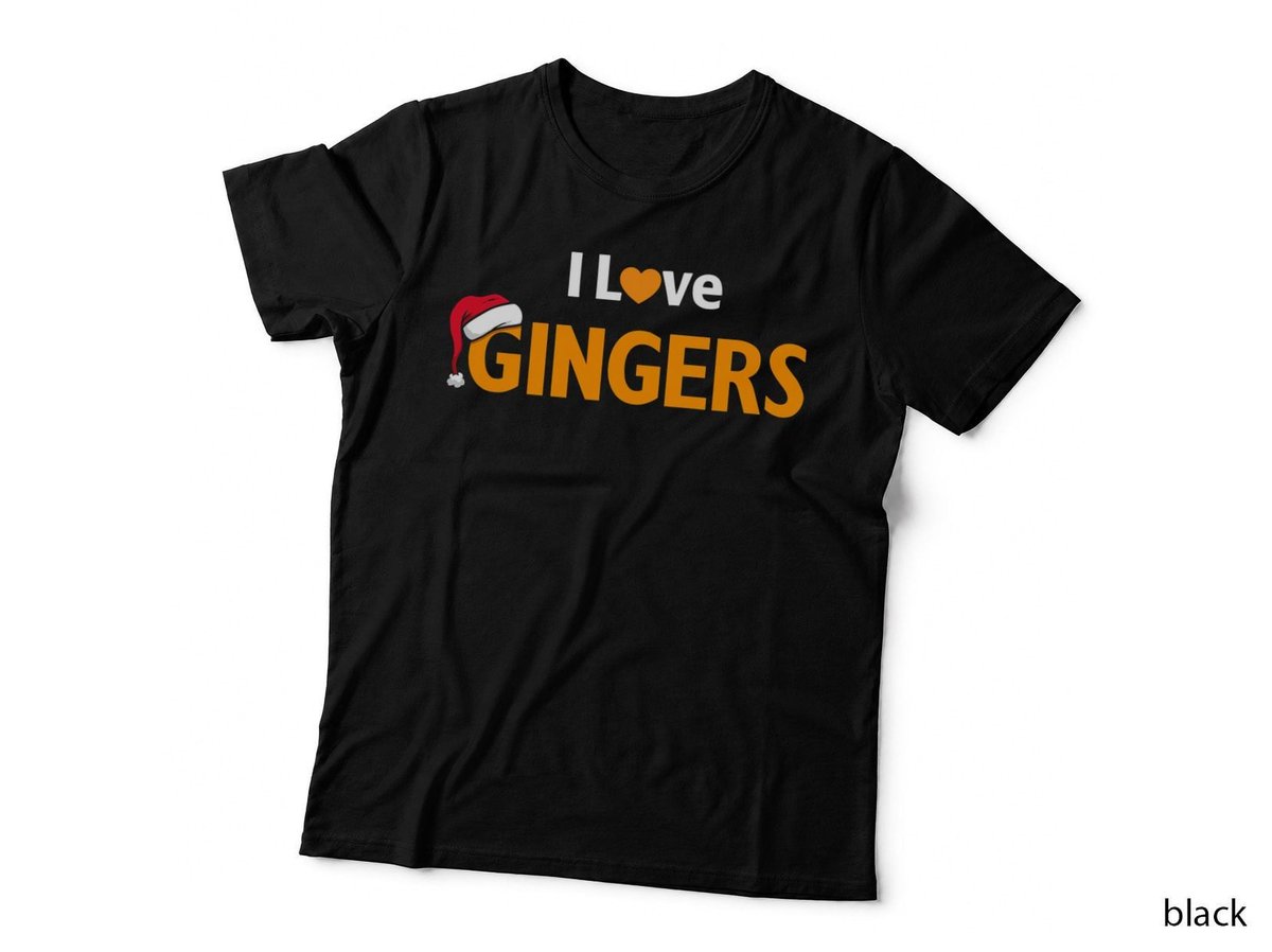 I Love Gingers Christmas T-Shirt, Festive Holiday Print