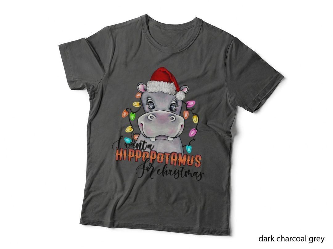 I Want a Hippopotamus for Christmas T-Shirt, Christmas Holiday