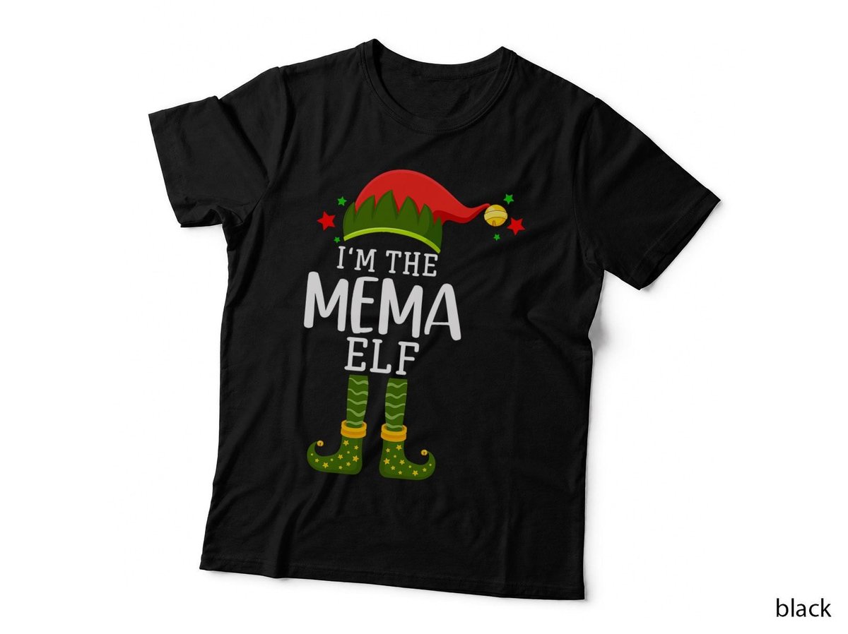 I'm the Mema Elf Funny Group Matching Christmas Costume T-Shirt
