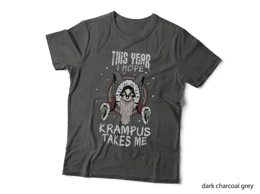 Krampus T-Shirt, Christmas Demon Apparel, Holiday Horror Print