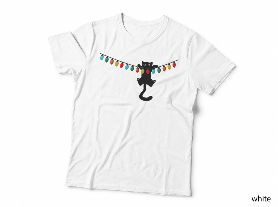 Merry Catmas Xmas Cat T-Shirt, Christmas Holiday Print, Pet Lover Apparel