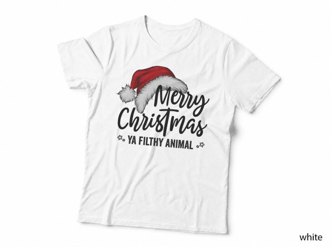 Merry Christmas Ya Filthy Animals T-Shirt, Funny Christmas Design