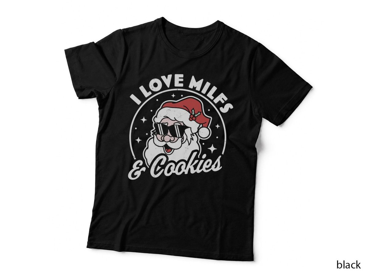 Naughty Santa Claus Christmas Pullover Hoodie, Festive Holiday Theme T-Shirt