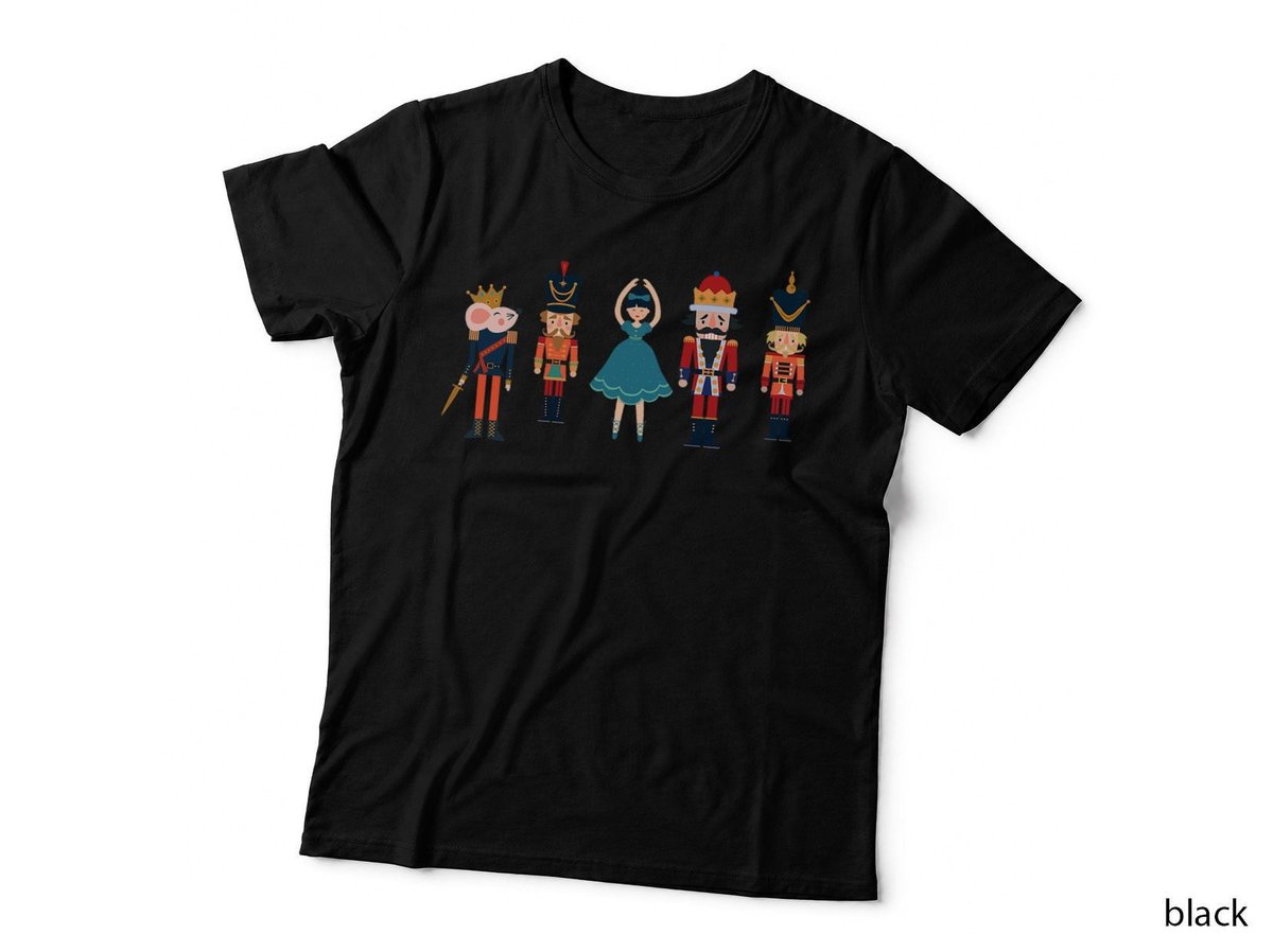 Nutcracker Ballet T-Shirt, Christmas Fairy Tale, Festive Holiday Print