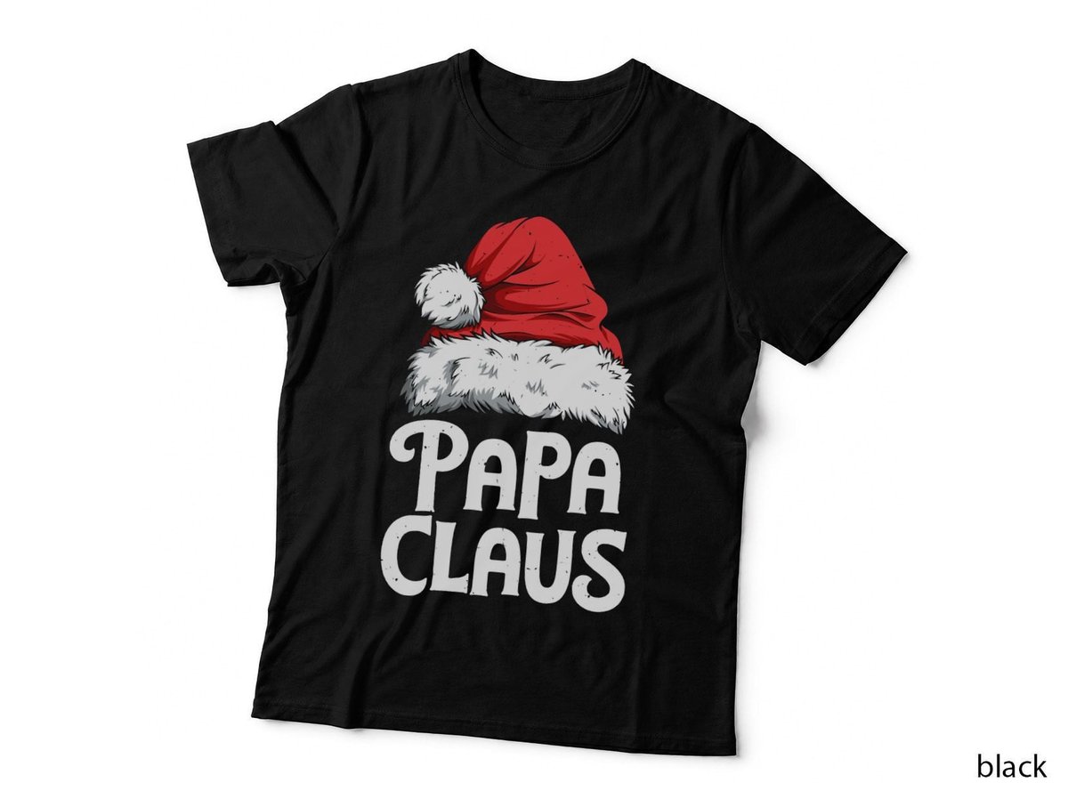 Papa Claus Christmas Dad Santa T-Shirt, Holiday Family Matching