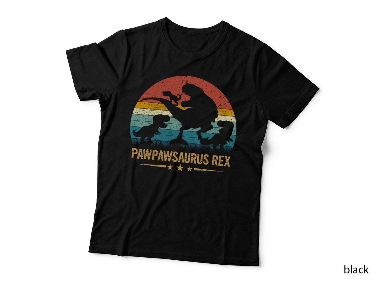 Pawpawsaurus Dinosaur T-Shirt, Vintage Retro, Kids Christmas Apparel