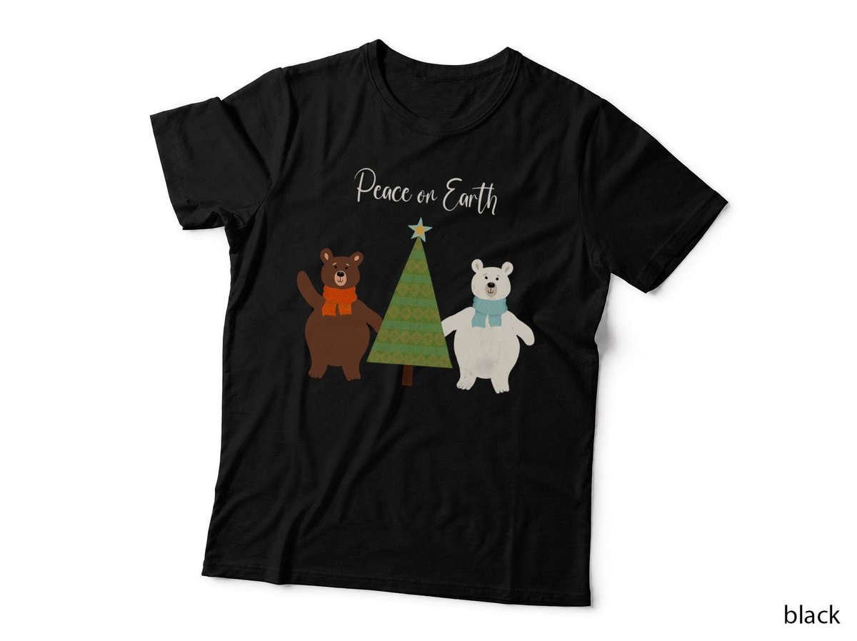 Peace on Earth Christmas Love T-Shirt, Holiday Festive Design