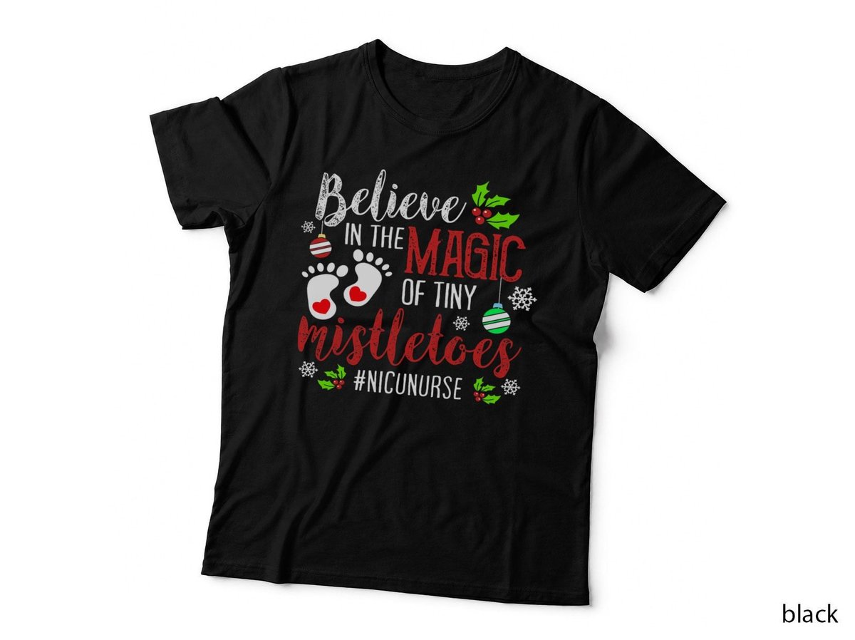 Pediatric Nurse Christmas T-Shirt, Holiday Magic Theme, NICU Nurse Gift Idea