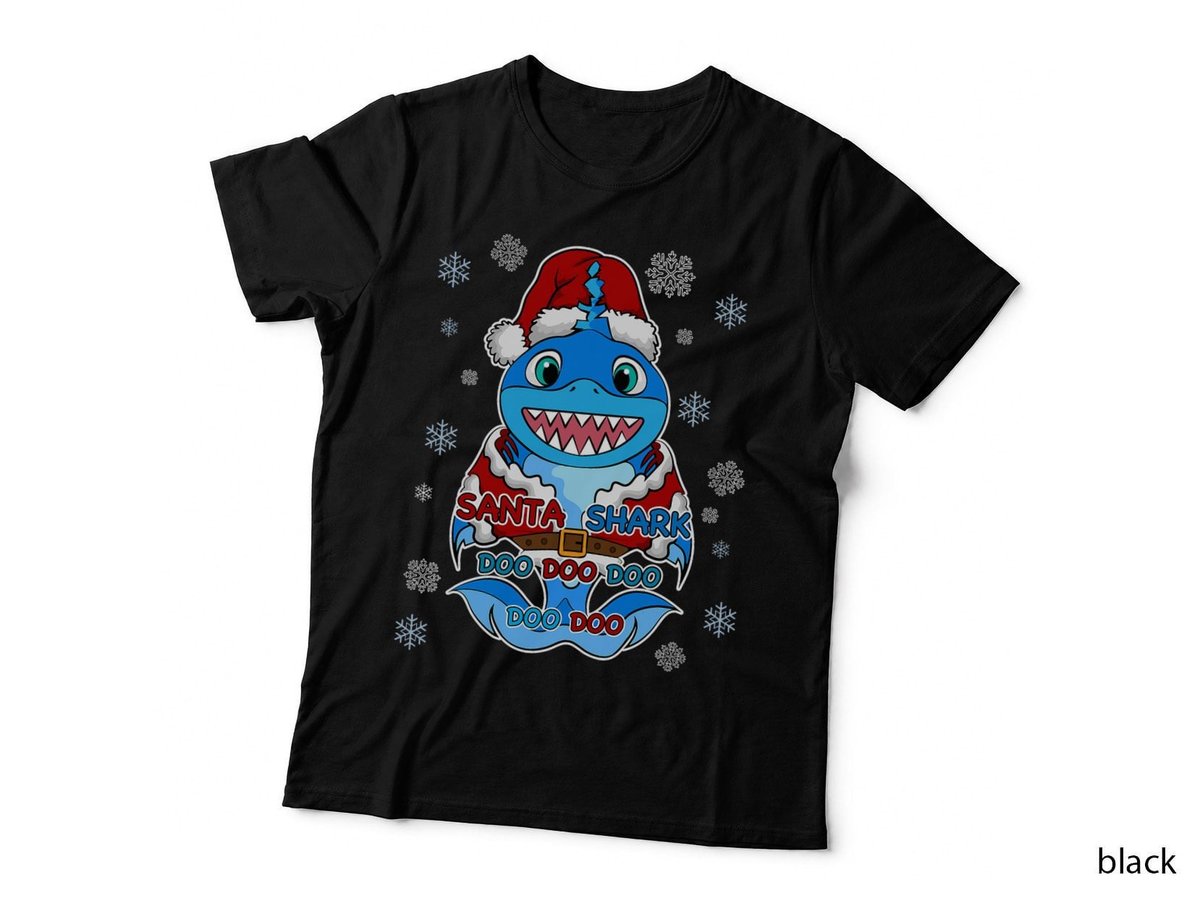 Santa Shark T-Shirt, Christmas Shark, Festive Holiday Apparel