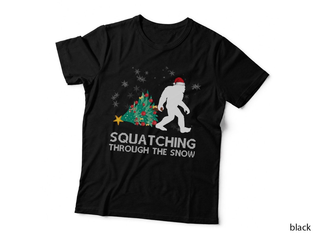 Sasquatch Christmas Sweatshirt, Funny Bigfoot Xmas, Festive Wear
