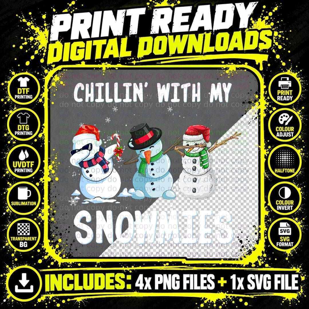 Snowman Family Pajamas, Christmas Holiday Png SVG Digital Bundle