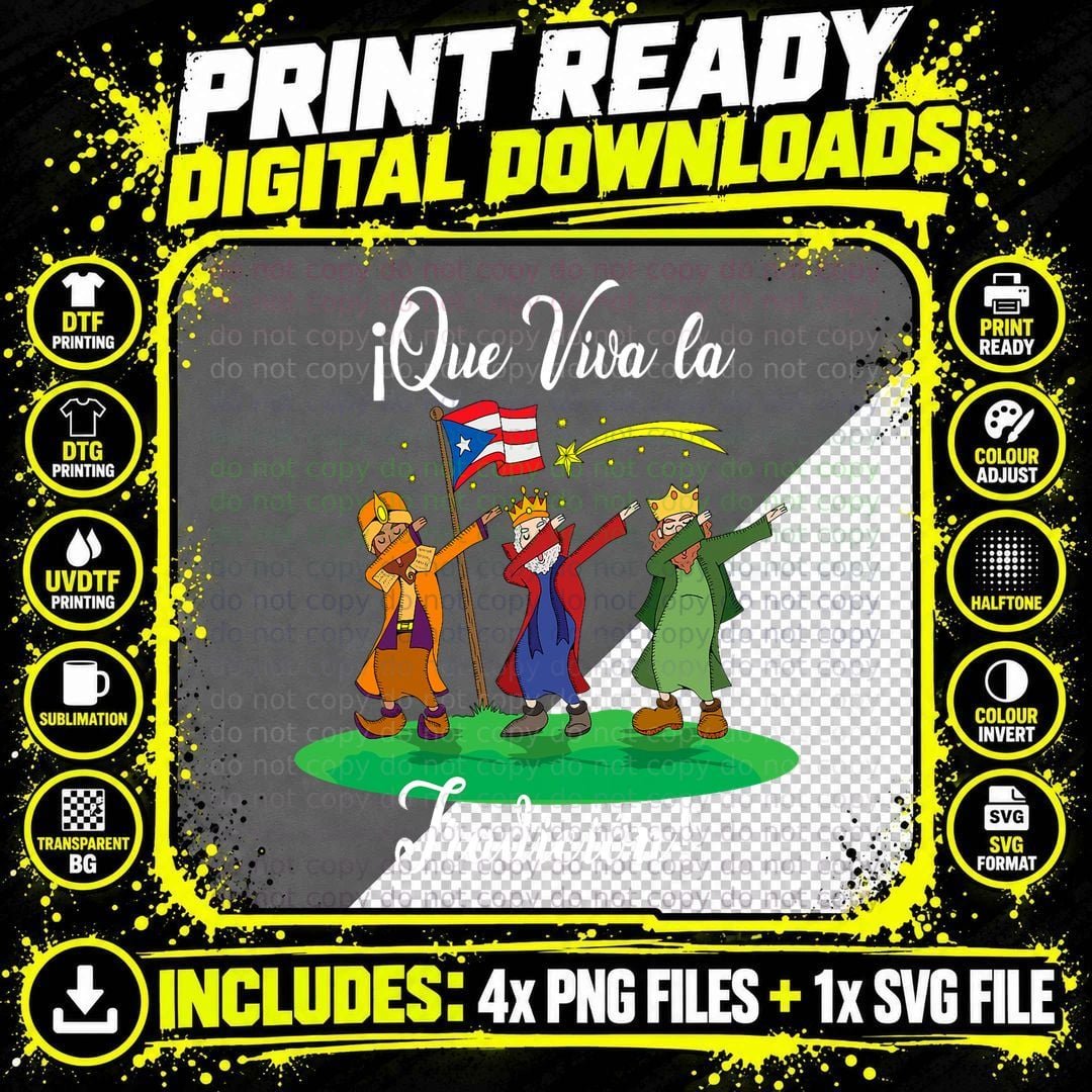 Three Wise Men Dabbing Christmas T-Shirt Png SVG Digital Bundle