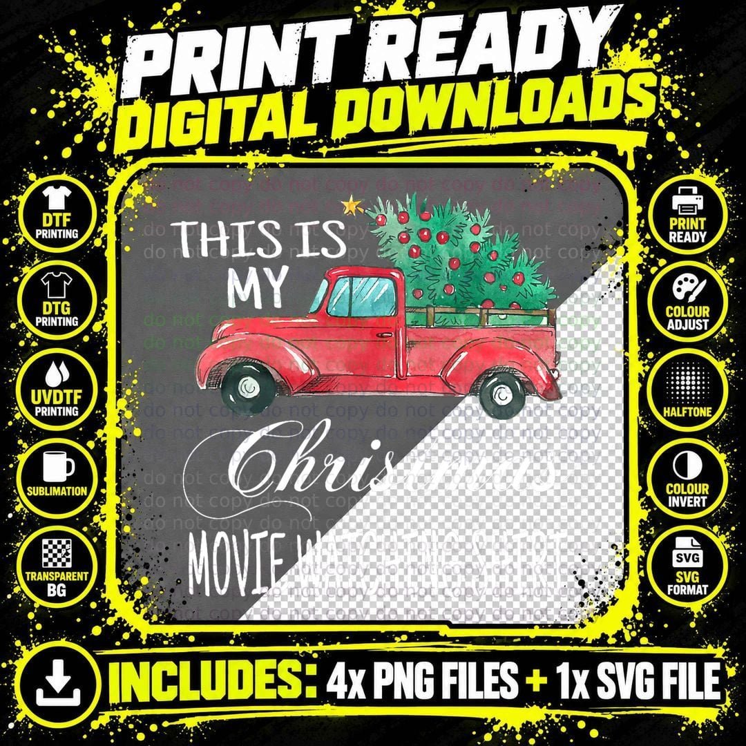 Vintage Christmas Truck T-Shirt, Holiday Retro Style Png SVG Digital Bundle
