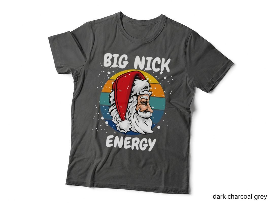 Big Nick Energy Santa T-Shirt, Vintage Christmas Design, Holiday Vibes
