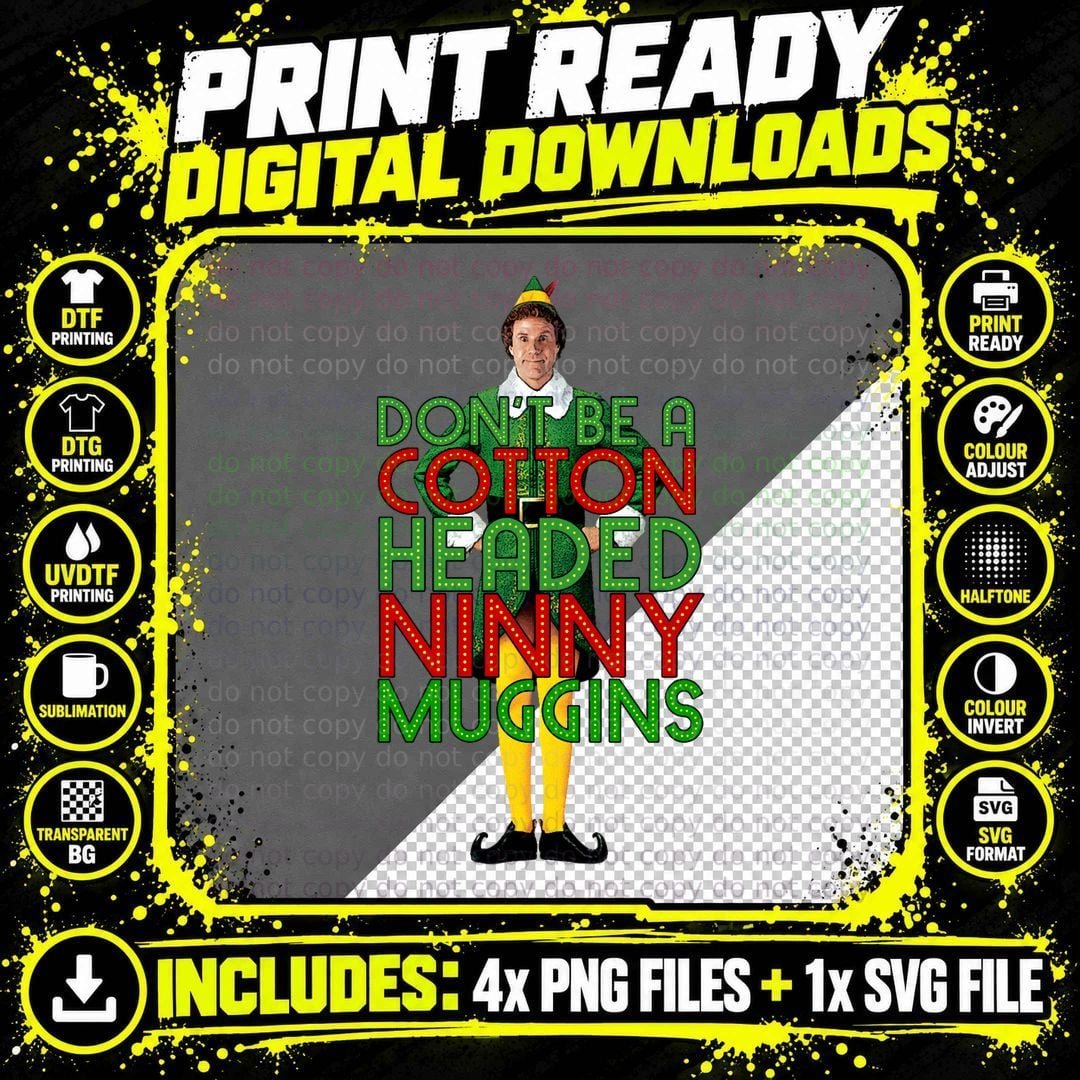 Buddy the Elf T-Shirt, Christmas Movie Quote Png SVG Digital Bundle