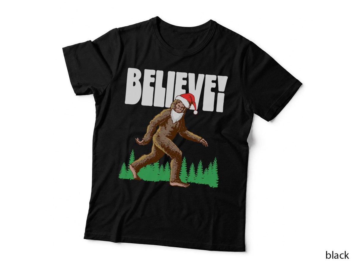 Christmas Bigfoot Santa Sasquatch T-Shirt, Funny Christmas, Holiday Fun